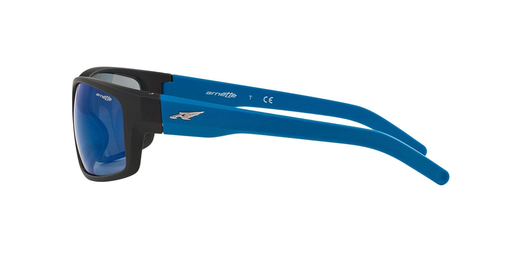 An4202 Fastball Gafas de sol rectangulares, Negro caucho 4