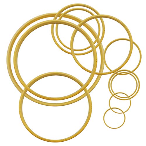 10 pcs Juego de Aros de Madera de Bambú para Manualidades Anillos...