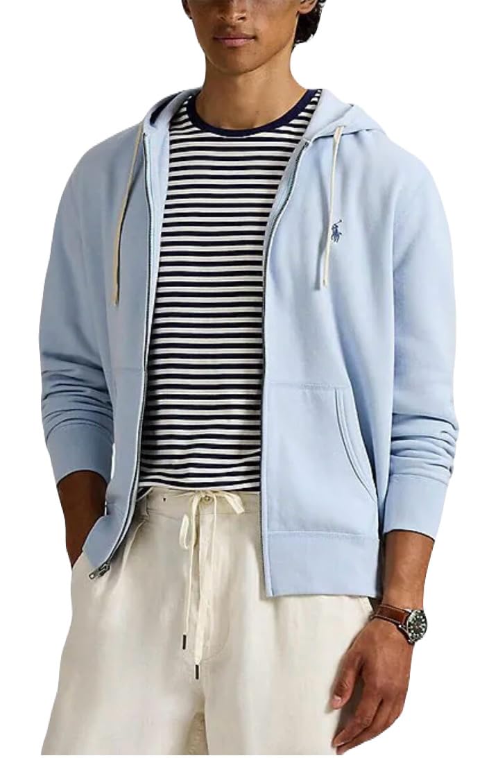 mens RL Fleece full zip hoodie sweatshirt x-large southport blue