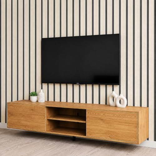 Image of Self Adhesive 3D Wooden Fluted Foam Wall Panel Roll 2.78M x 16CM x 1.5CM, Waterproof Peel Stick Wall Cladding for Living Room, Bedroom, TV Background Office Cover.