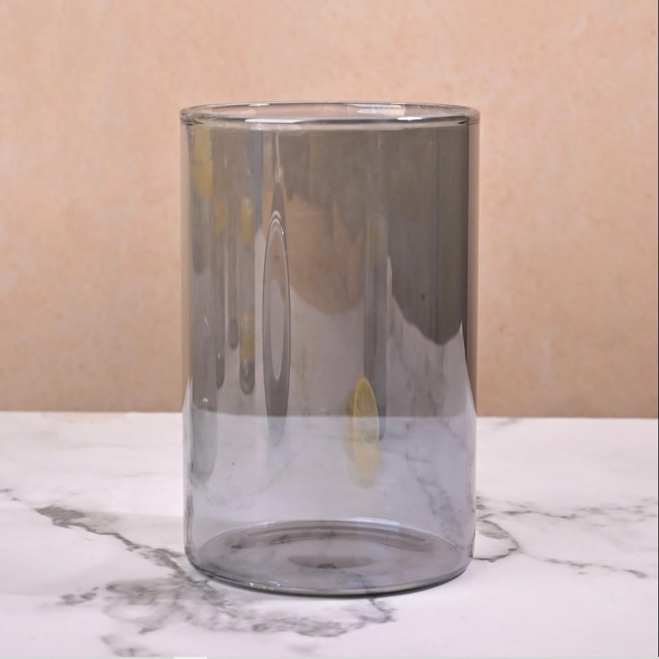 Image of Premium Water and Juice Black Glasses and Jug Set Combo [6 Piece Glass 280ML & 1 Piece Jug 1.8 Liter] Transparent Pitcher Set for Dining Table, Home & Restaurant,Party