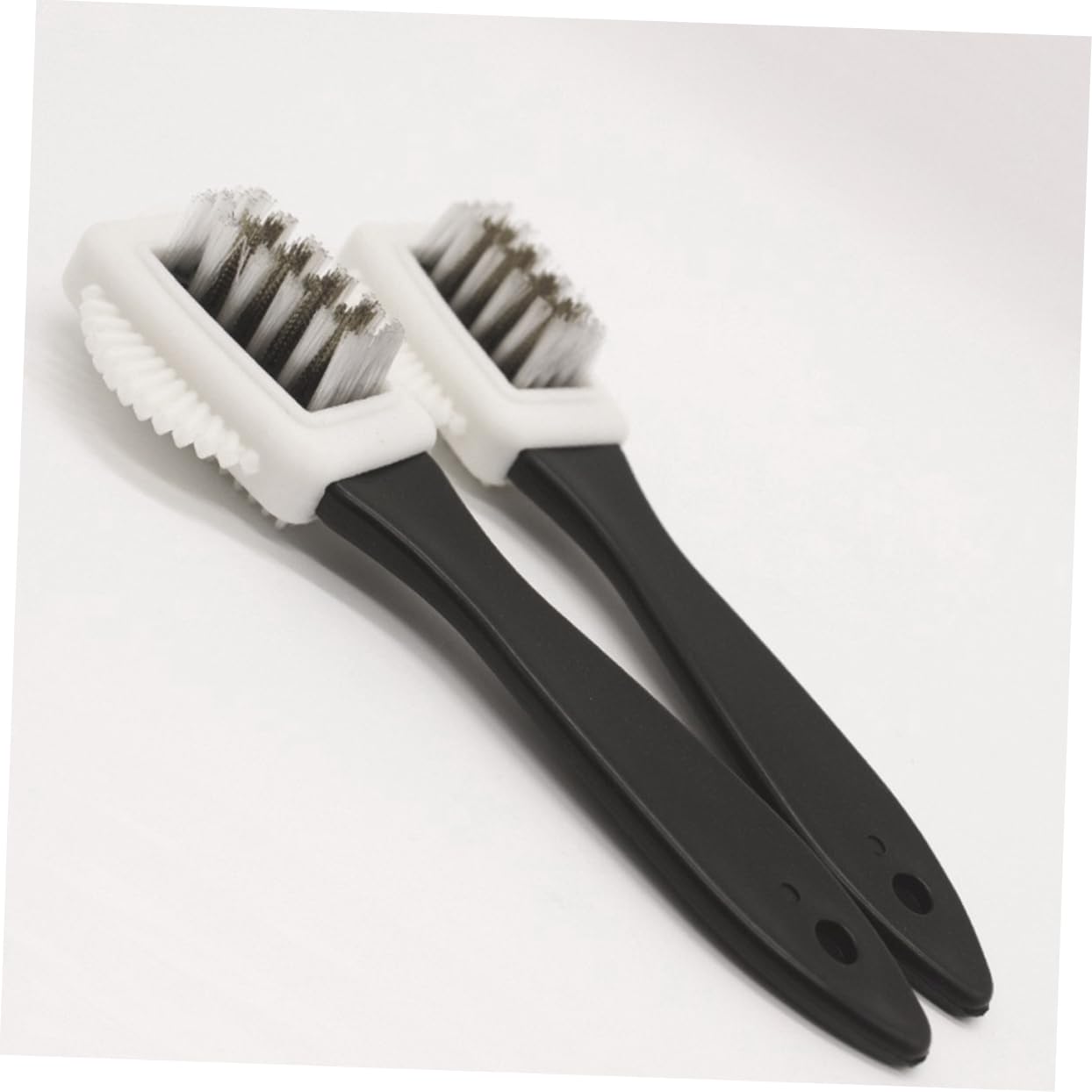 5 Set Spazzola Lucidatura in Pelle Spazzola Per Scarpe A Doppia Faccia Spazzola Per Lucidare Le Scarpe Detergente Per Spazzole Per Macchia Bianco Criniera 2 Pezzi * 5