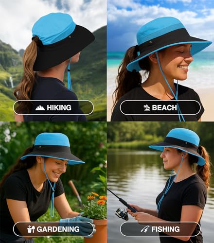 Image of GearTOP Safari Hat for Men Sun Hats for Women UV Protection UPF 50+ Fishing, Gardening, Hiking Hat (22-23 1 /2 inch)