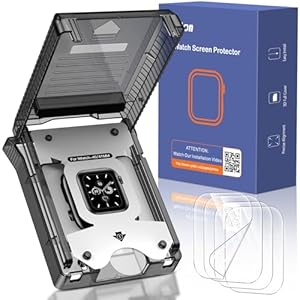 Uyiton für Apple Watch Series SE3/SE2/SE/9/8/7/6/5 40/41 mm Schutzfolie, 4 Stück Weich EPU Folie Selbstheilung Fingerabdruck-ID Unterstützen, Einfache Installation Displayschutz Folie für iWatch