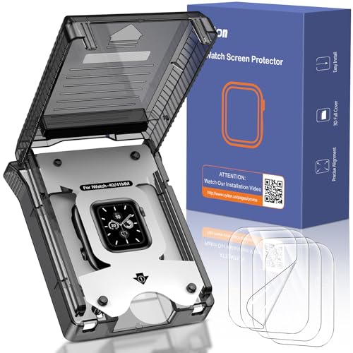 Ya en manzanajugosa.com: Uyiton para Apple Watch Series SE3/SE2/SE/9/8/7/6/5 40/41 MM Protector de Pantalla, Auto-Reparación de Huellas Dactilares ID, Fácil Instalación EPU Suave Película Película para iWatch 4 Piezas