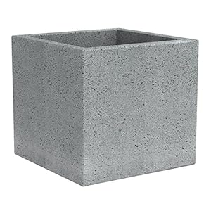 Scheurich C-Cube, plantenbak van kunststof, Stony Grey, 40 cm lang, 40 cm breed, 33 cm hoog, 44 l vol.