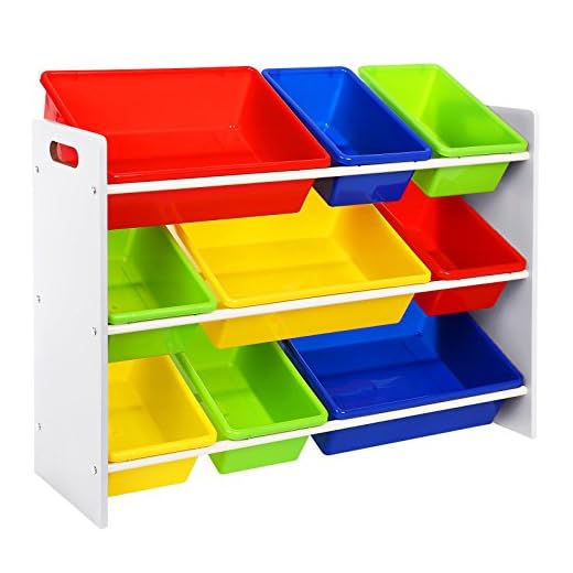 SONGMICS Estantería Organizadora para Juguetes y Libros, para Habitación Infantil, con 3 Niveles GKR02W