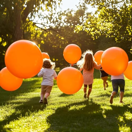 Image of 30 Pcs Orange Balloons 36 Inch Orange Latex Large Balloons - Various Party Decorations