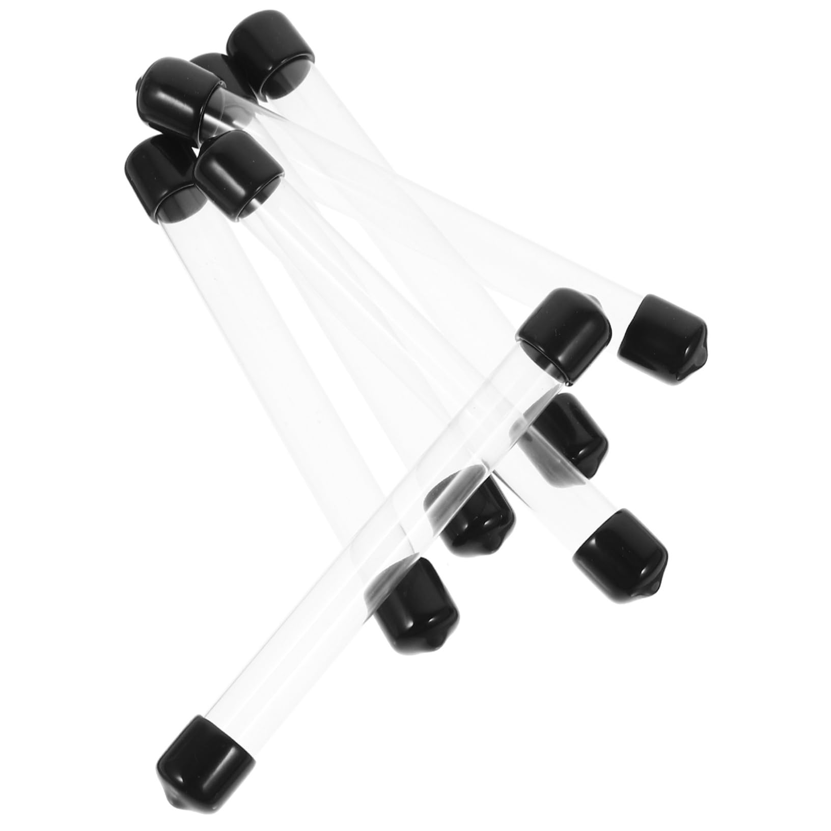 MUCKLILY Plastic Round Storage Tube Lid 122x12mm for Incense Sticks 6pc Set Portable Reusable