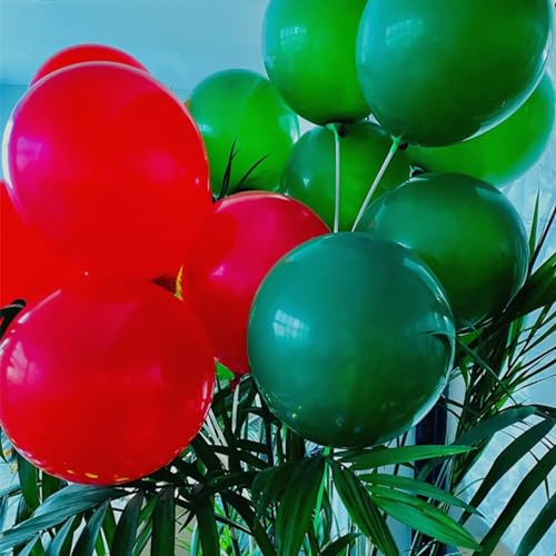 Image of 12 inch Dark Green Latex Balloons, 60 pcs Thick Balloons for Party Decorations (12inch Dark green)