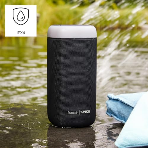 Glow Pro by HAMA (schwarz, Bluetooth, 3,5 mm Klinke, LED-Lichteffekte)