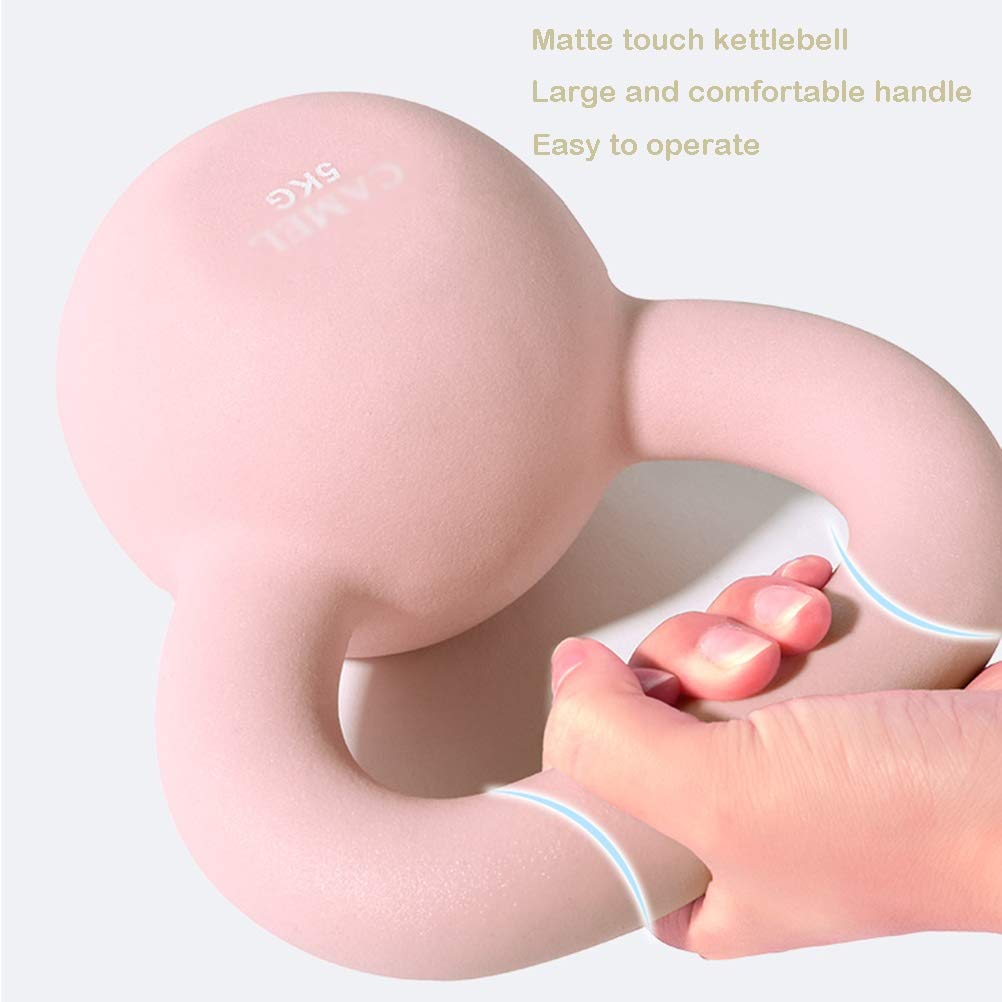 Kettlebell AGYH Soft Touch in Ghisa, Attrezzatura Sportiva per Uomo, Donna E Bambino, 4 kg / 5 kg / 6 kg, 3 Colori