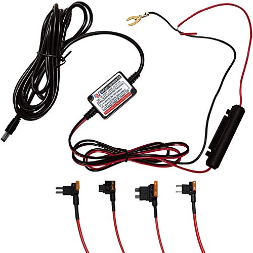 Image of NUNET 15ft Car Dash Cam Hardwire Kits,DC 5.5mm Head Charge Cable Tools w. Mini(ACS) /LP Mini(ACN) /ATO(ATC or ACU) /Micro2(ACZ) Fuse for NuCam WR & Galaxy Projector etc