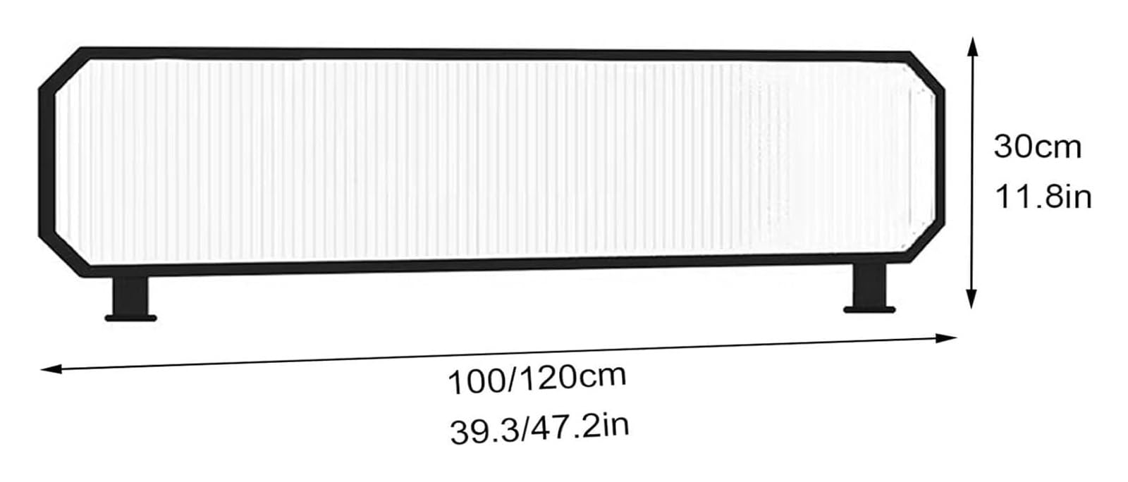 Mamparas Decorativas para restaurantes y hoteles, mampara de Escritorio Comercial - 3 Piezas, 47,2 x 11,8 Pulgadas