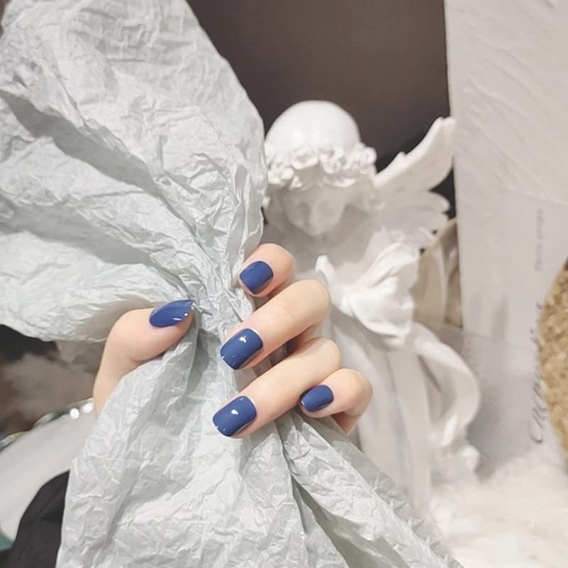 Solid Color Press on Nailsround violet oval nail tip gloss false nail gel false nail short coffin solid natural small nail acrylic nail 24pcs30