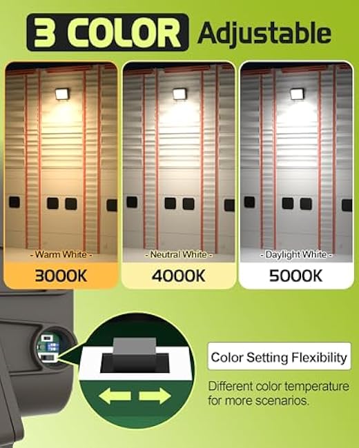 120W LED Wall Pack 100W 80W & 3CCT 3000K/4000K/5000K Adjustable, Glass Lens, Timed Dimming & Photocell, 18000LM LED Wall Pack Light, Wall Pack Exterior Light for Security/Warehouse/Garage