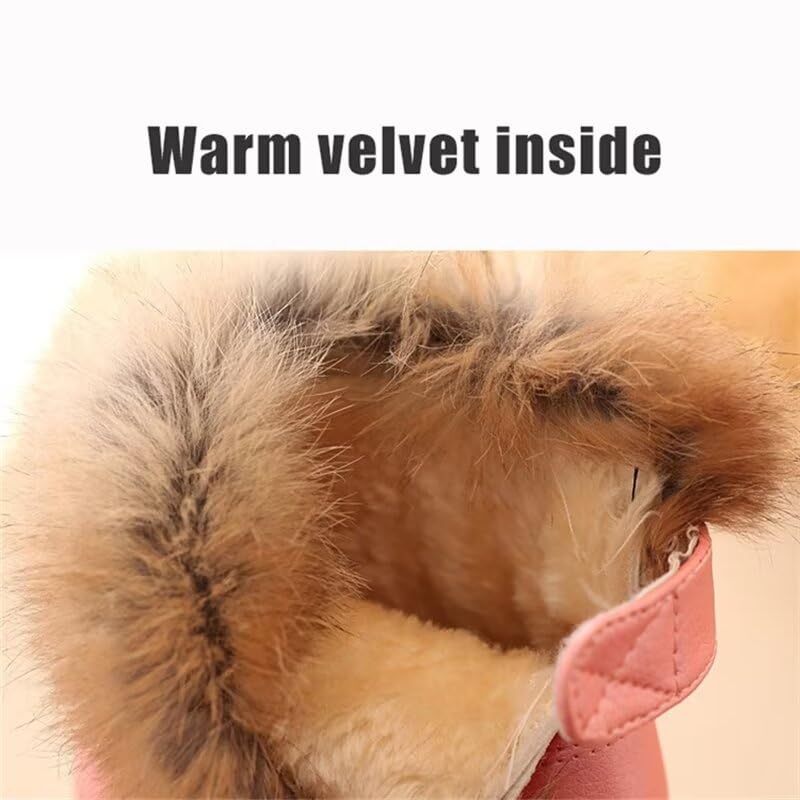 Toddler Boy Girl Warm Plush Ankle Bootie for Outdoor Winter Walking 5
