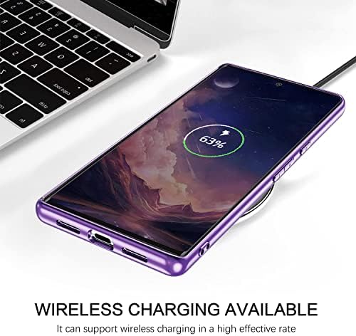 DUEDUE Case for Google Pixel 6, Glow in the Dark Ultra Slim Fit Shockproof Protective Silicone Nebula TPU Anti Scratch Bumper Protection Pixel 6 Luminous Case Cover, Purple