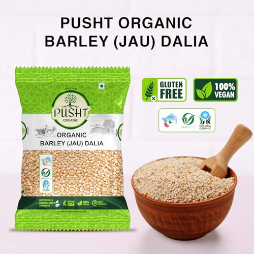 Image of Pusht Organic Barley (Jau) Dalia, Light Breakfast Cereal (500G X 2)