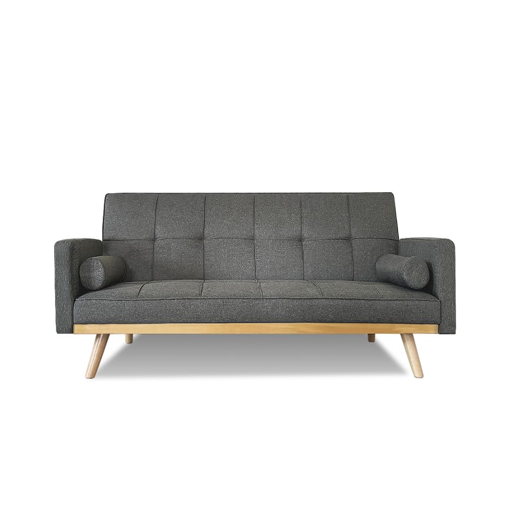 Canapé Lit 3 Places Canapé Clic Clac 3 Places Gris - Convertible Lit - Design Scandinave Canapé Gris Design