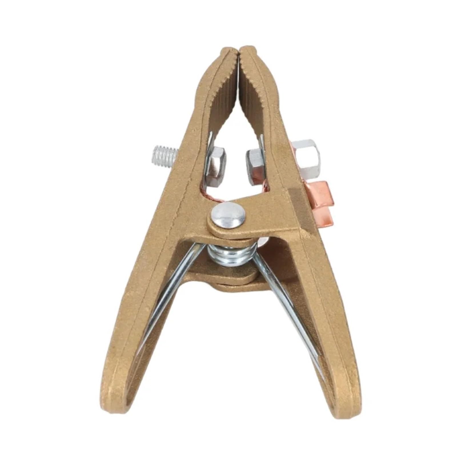 Pinza Soldadura Abrazadera de tierra de latón, forma A, alta potencia, 300A, 1 ud.