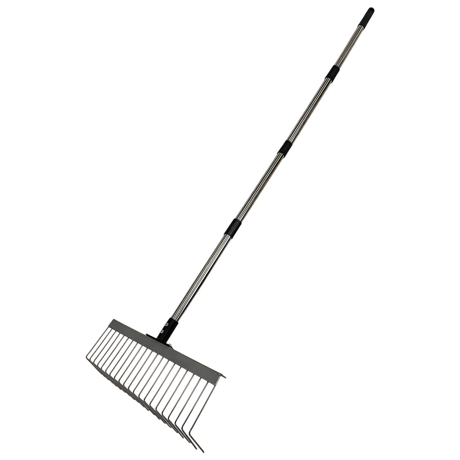 Heavy-Du grabie ogrodowe z 21 zębami, długość 160 cm, uchwyt omic, idealna do pielęgnacji i grabienia liści, 4 Adjuble Sects do wszechstronnego zastosowania