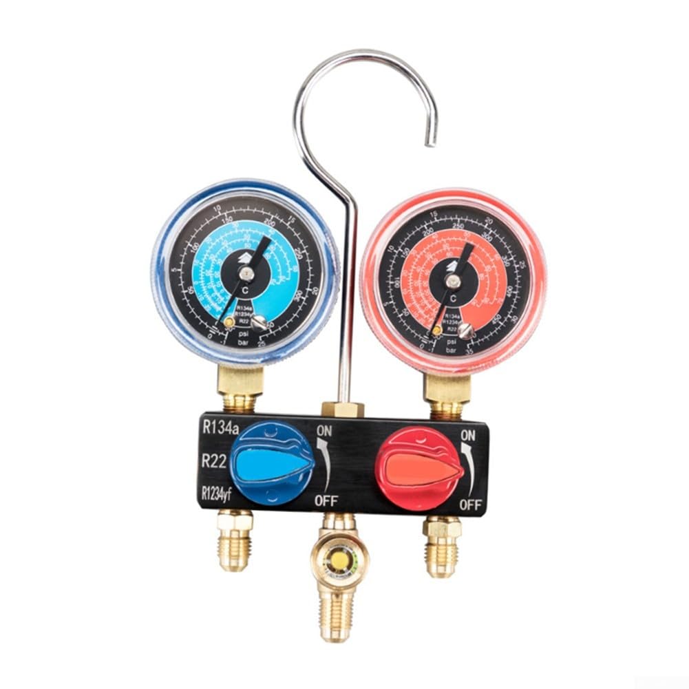 HS-M01 Medidor de adición de criógeno y conjunto de monitoreo de presión para R134A y R22 en mantenimiento automotriz y HVAC