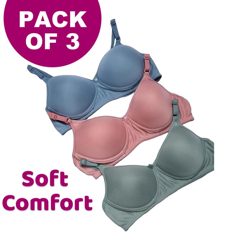 Image of FitSilk Women Cotton Full Coverage Padded Wire Free Bra Panty Lingerie Set