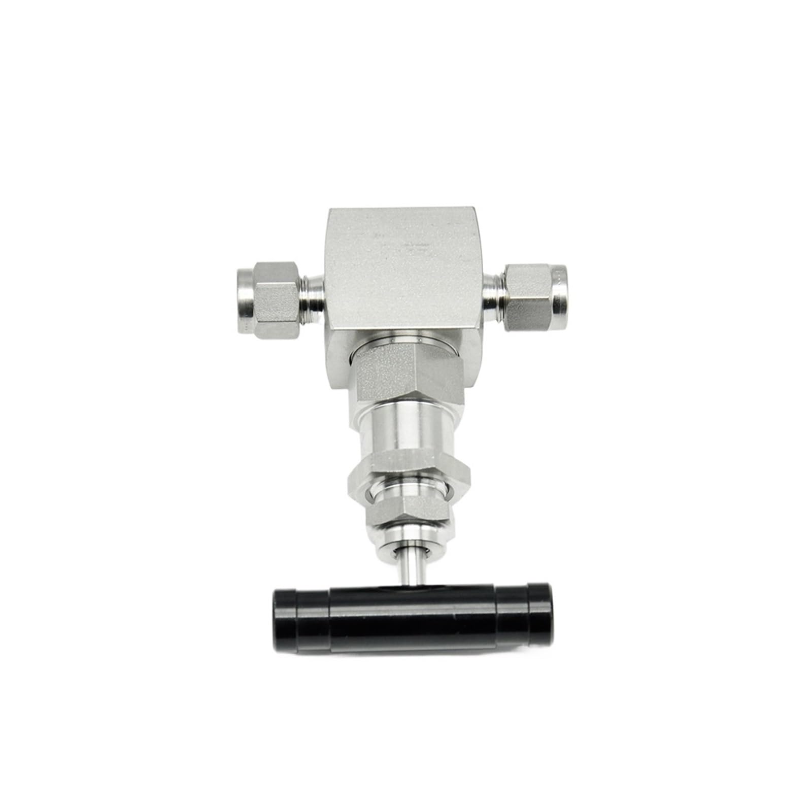 Válvula de aguja Válvula de aguja de acero inoxidable de alta presión, 6000PSI, flujo ajustable de 2 vías for conexión de compresión de gas(1/8")