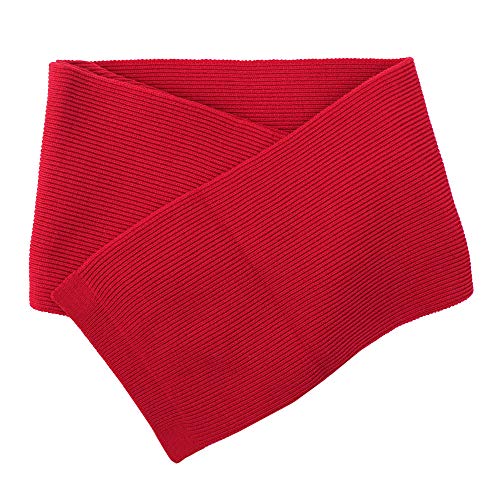 CY Toddlers Infant Babys Winter Scarf Kids Solid Color Knitted Scarves Winter Warm Scarf Red