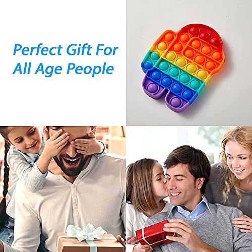 Image of Push Pop Bubble Sensory Fidget Toy Set ,Pop It Push Pop Silicone -Relief Items Popper Fidget Educational Toys for Special Needs Toys , Family and Friends (3Pcs Yello Purple Green)