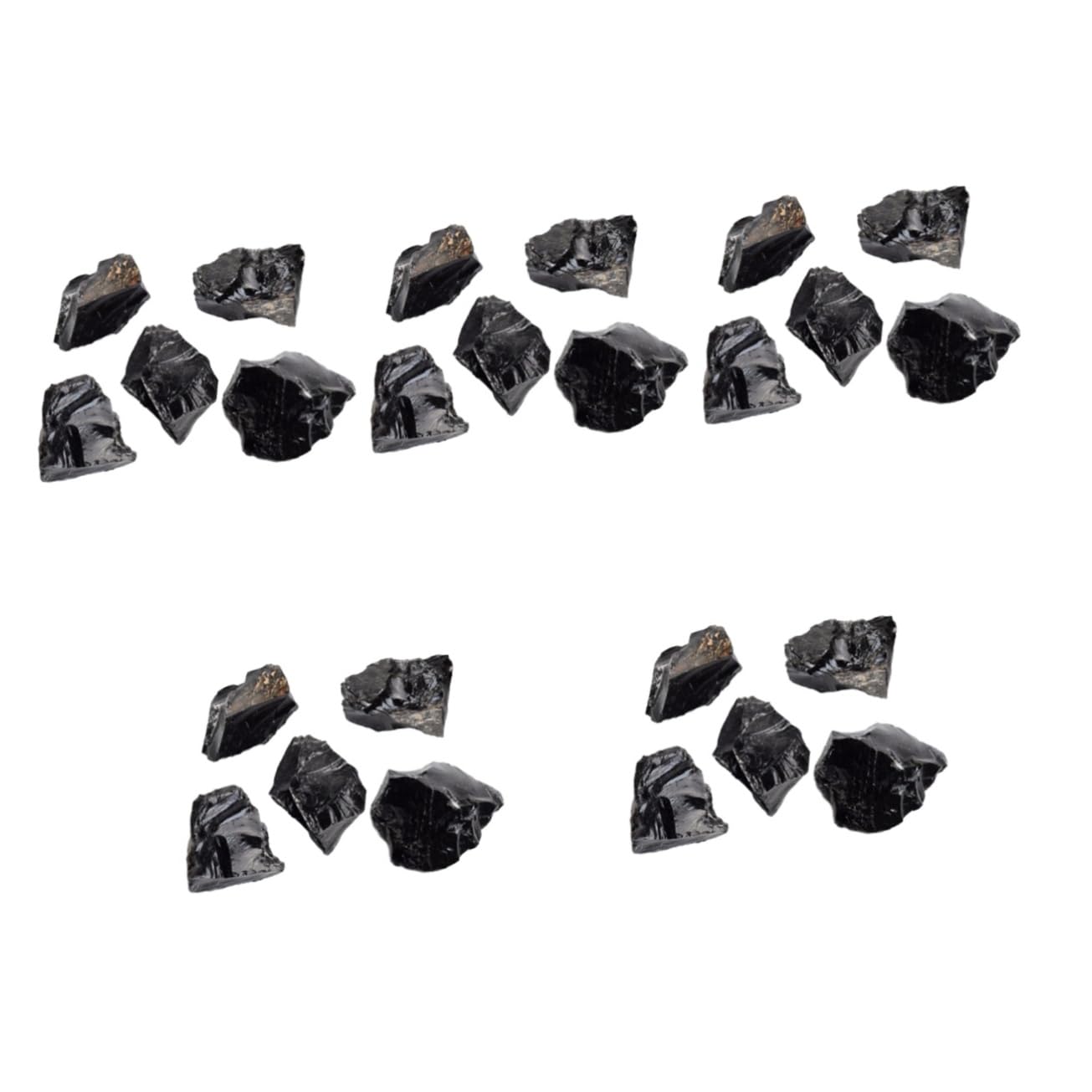 CALLARON 5 Sätze Obsidian Duftstein Chakra Ausgleichssteine ​​Meditationsstein Büro Obsidian Stein Dekorativer Obsidian Stein Obsidian Stein Dekore Obsidian Steine ​​Natürlicher 5 Stücke * 5