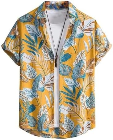 Leriya Fashion Men's Rayon Shirt - Summer Button Down Shirts | Half Sleeve Printed |Formal |Casual Stylish Shirt's for Man