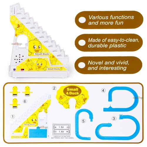 Image of Zest 4 Toyz Duck Slide Toy Set | Musical Toys for Kids| Duck Toy for Kids | Light & Sound Toys |Small Duck Climbing Stairs Toy| Birthday Gifts for Boys and Girls 3+ Years (3 Ducks Included)