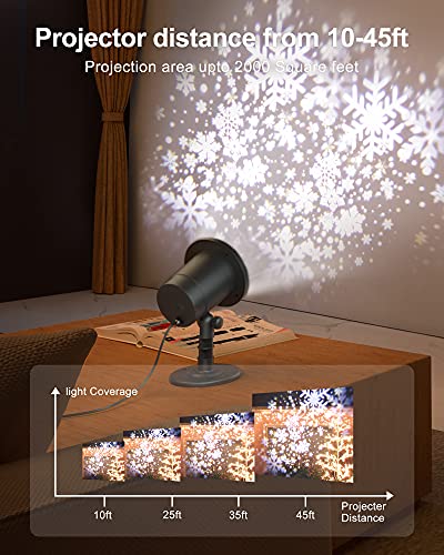 Gaiatop Christmas Projector Lights Outdoor, Highlight Led Snowflake Lights Projector, Waterproof Landscape Christmas Decorations Lighting For Xmas Home Party Wedding Garden Patio #TOP2