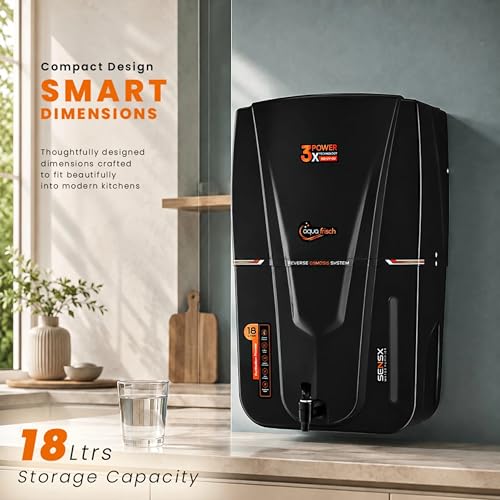 Image of Aqua Frisch Prime 18 L RO + UV + UF + Copper + TDS Control Water Purifier (Black)