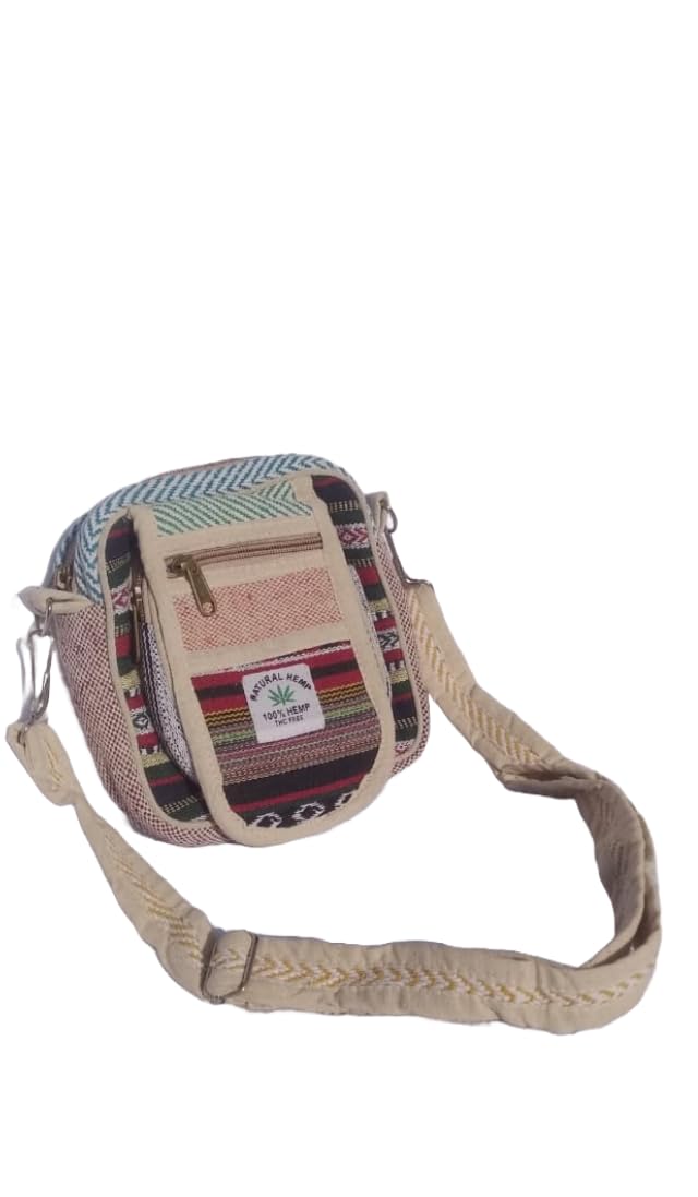 Maya Indian Crafts Womens Hemp Sling Handbag, Square Shape, Multi-Coloured (B0CJCKXG6K) Amazon Price History, Amazon Price Tracker