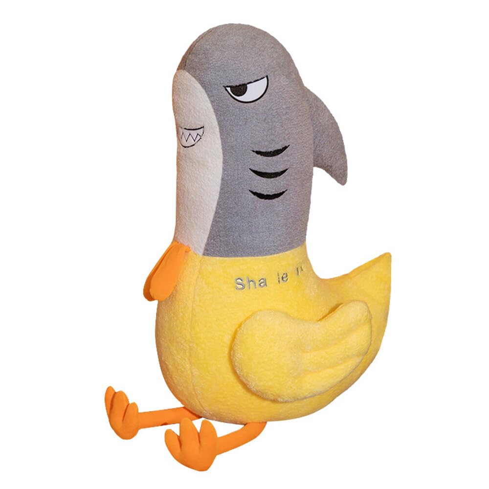 CARTBAE Creative Shark Chicken Stuffed Animal Arctic Velvet Shark Plush Pillow Toy Funny Chicken Dolls for Girl Boyfriend Gifts