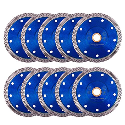 Goyonder 4.5 Inch Super Thin Diamond Saw Blade For Cutting Porcelain Tiles,Granite Marble Ceramics (4.5" -Blue (10 Pcs)) #TOP1