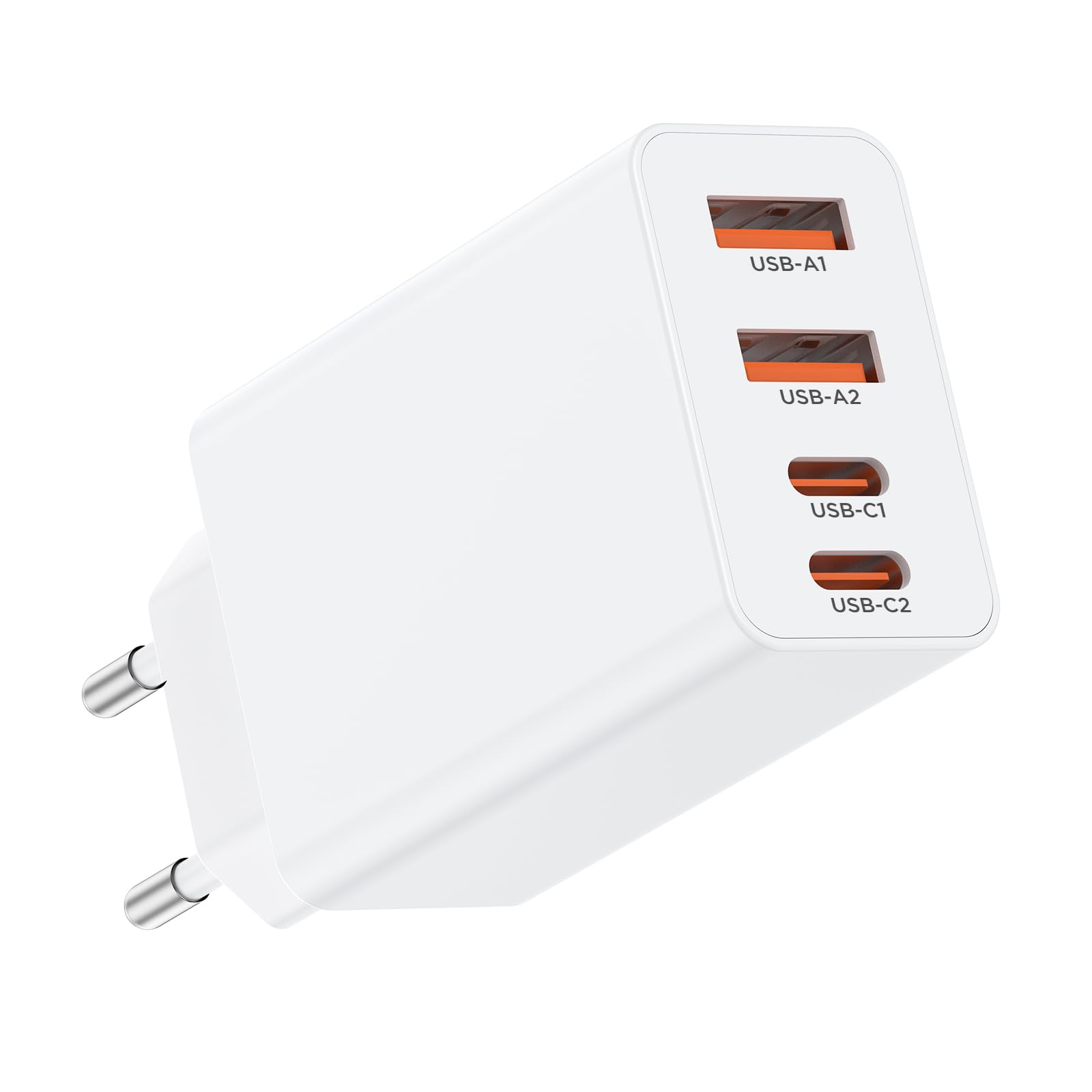 USB C Ladegerät, 4-Port USB Schnellladegerät, Typ C Netzteil, PD Power Adapter Stecker für iPhone 16 Pro Max/15 Plus/14/13 Mini,MacBook,Samsung Galaxy S25/S24 Ultra/S23/S22+,Tablet,Laptop,Handys