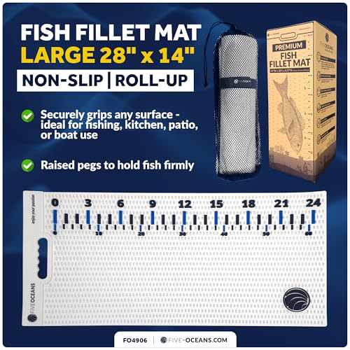 Alfombrilla para filetear pescado 28 x 14 pulgadas antideslizante miniatura 2