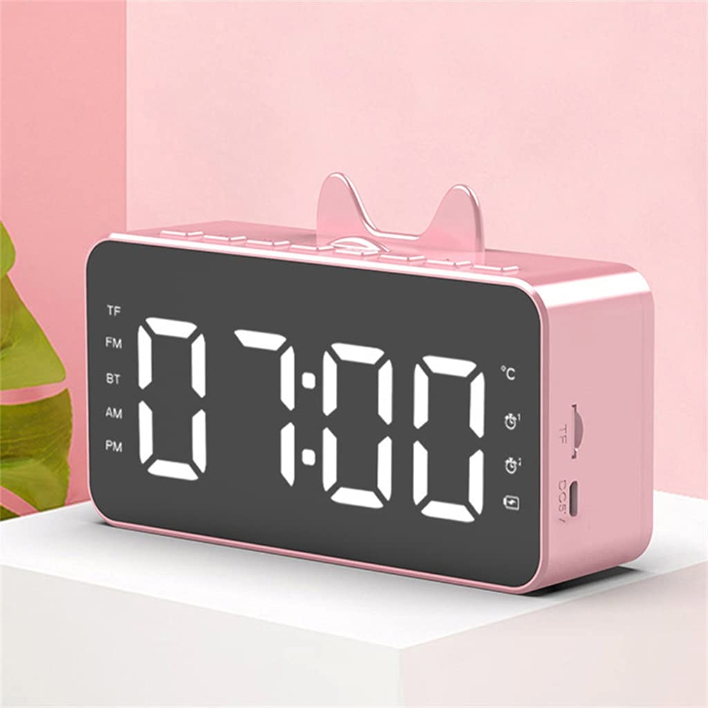 Reloj digital multifunción LED con reproductor de música, carga USB, despertador, decoración del hogar (negro como se muestra)