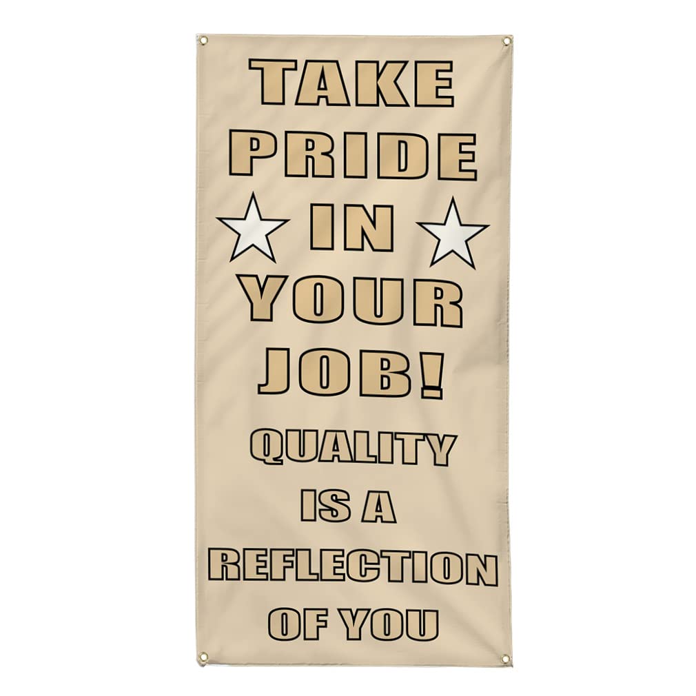 Accuform Mbr420 Safety Banner, Pride In Safety Pride In Your Work, 28 In H X