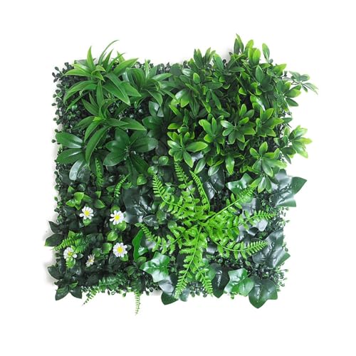 Paneles de pared de 20 x 20 pulgadas con flores de seda artificial, telón de fondo de plantas artificiales 3D, decoración de plástico para exteriores, valla de hojas de arce personalizable para patio