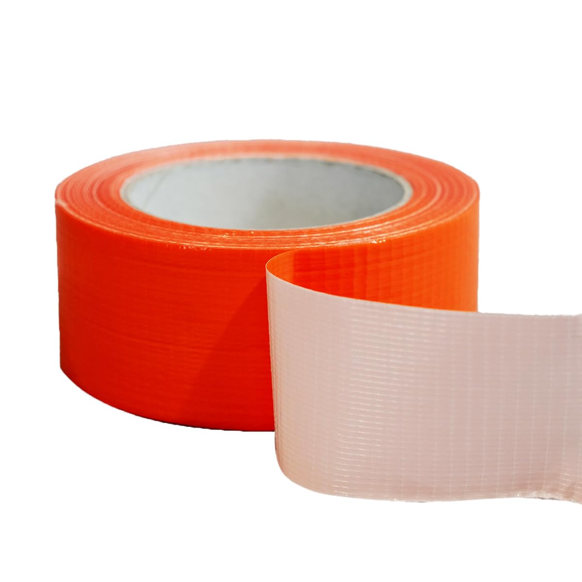 Tecplast Lot de 12 Rubans adhésifs toilés orange 50 mm x 33 m - Rouleau adhésif pour fixer les bâches, fils et câbles