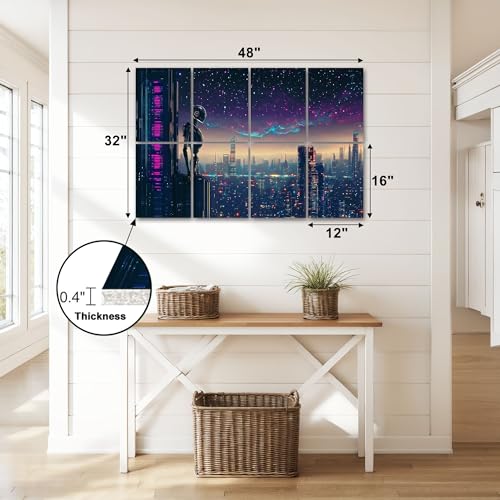 8 Paneles Artísticos Paneles Acústicos de Pie, Paneles Decorativos Absorbentes de Sonido, 48"x32" para Estudios y Hogar miniatura 3