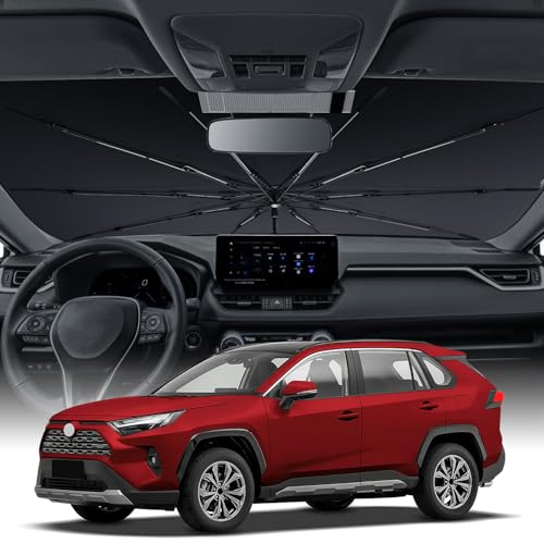 Zanch RAV4 Windshield Sun Shade 2019β2025 | Titanium-Silver