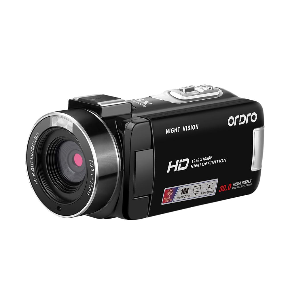 Amazon | ORDRO B320 ビデオカメラ 1080P 30 FPS レコーダ フル