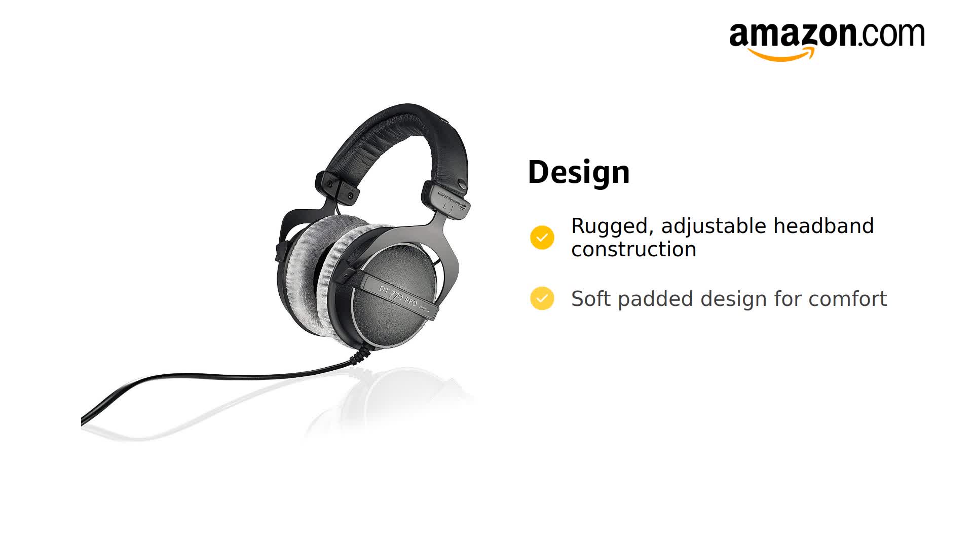 Amazon.com: beyerdynamic DT 770 PRO Headphones (250 Ohm) Bundle