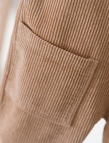 Happy Cherry Infant Baby Boy Girl Corduroy Overalls Romper Adjustable Button Suspender Big Pants Plain Romper Outfit Clothes2